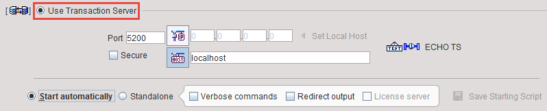 Transaction Server Configuration