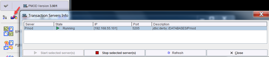 PMOD Transaction Server Summary