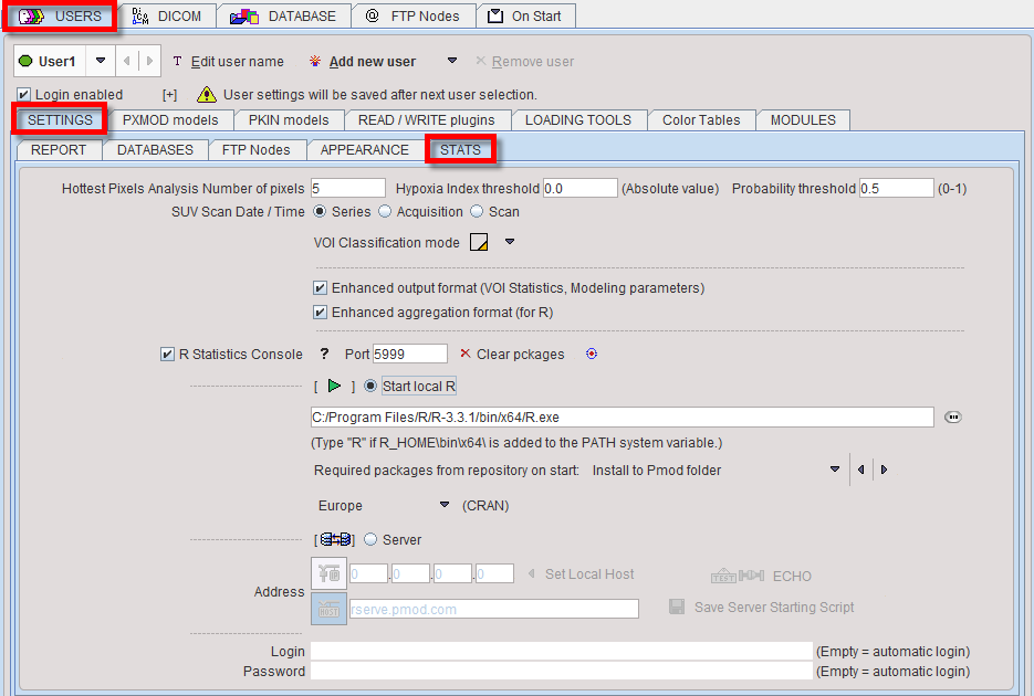 Config STAT interface